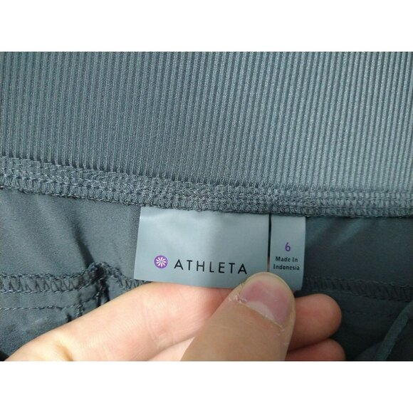 Athleta Pants Womens 6 Gray Midtown Ankle Trouser Pull On Drawstring Stretch - Picture 7 of 9